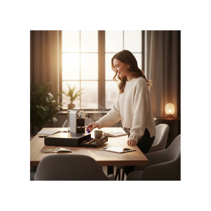 deflecto organisateur de capsules de café, polystyrène, 30 capsules